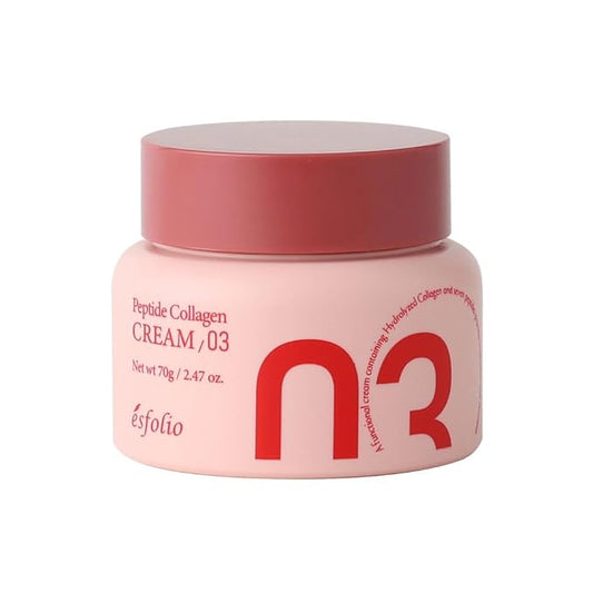 esfolio Made in Korea Peptide Collagen Cream 2.47 oz – Moisturizing Face Cream with Peptide Complex and Marine Collagen for Smooth, Firm, and Radiant Skin