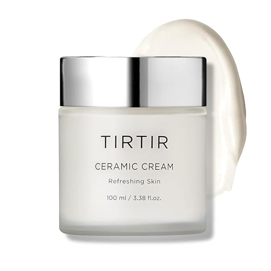 TIRTIR Natural Ceramide Cream | Deep moisturizer for Glass Skin, Polyglutamic acid, Centella Asiatica Extract, Skin barrier, Lightweight, Mild, Nature derived ingredients, Dry skin, Korean skincare