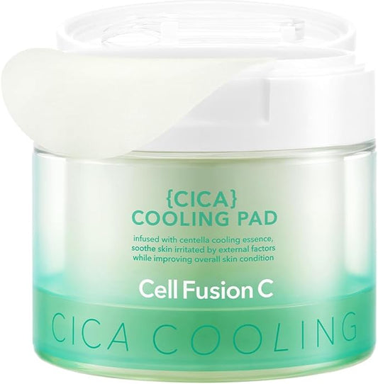 Cell Fusion C Post Alpha CICA Cooling Toner Pad - Redness Relieving & Cooling Korean Toner Pads | Centella Asiatica & Madecassoside | Hydrating, Soothing, Smoothing | 70 Pads / 6.08 fl.oz.