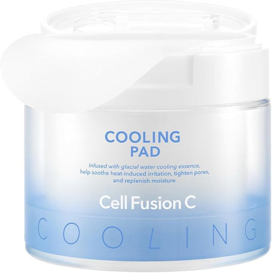 Cell Fusion C Post Alpha Cooling Pad – Hydrating & Cooling Korean Toner Pads | Panthenol & Glacier Water | Hydrating, Depuffing, Pore Care | 70 Pads / 6.08 fl.oz.