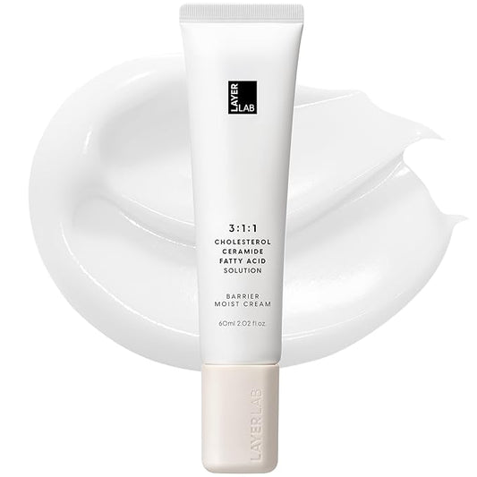 LAYERLAB Barrier Moist Cream - Up to 100H Hydration Face Moisturizer with Ceramide, Cholesterol, K-Beauty Skincare with Shea Butter for Deep Hydration & Moisture Barrier Support 2.02 fl oz