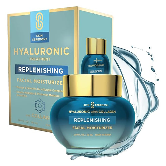 Hyaluronic Acid Moisturizer with Collagen - Hydrating & Anti-Aging, Smooths Fine Lines & Wrinkles - Dermatologist Tested, Clean Beauty, Korean Skin Care - 1.69 FL.OZ.